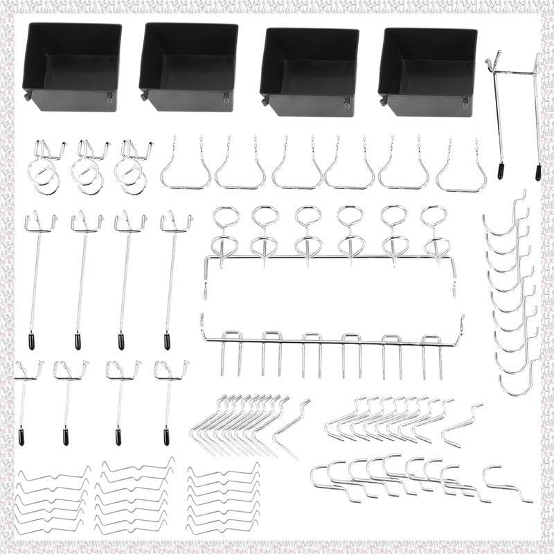 (Otgl) Variedade De Ganchos De Pegboard De 80 Peças Com Caixas , Fechaduras De Peg , Para Organizar Várias Ferramentas S