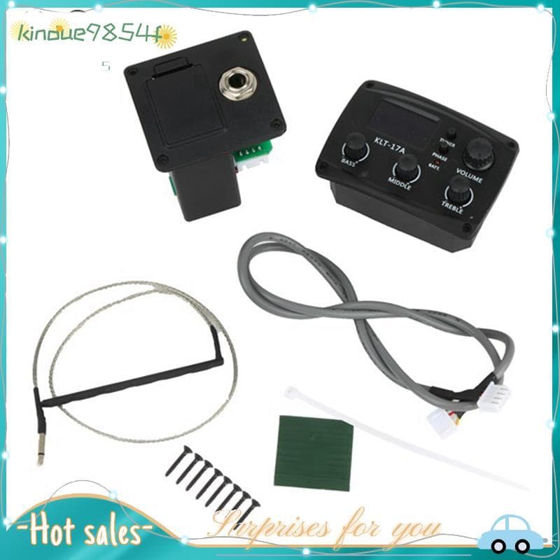 Pré-Amplificador De EQ De Guitarra Acústica Com Afinador De Procedimento Digital Equalizador De 3 Bandas Captador