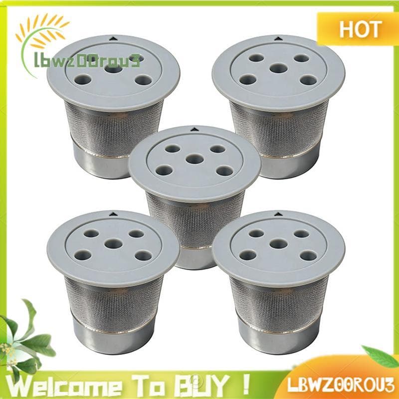 Copo De Filtro De Aço Inoxidável Reutilizável , 5 Peças Para Cafeteira K-Plus , Cápsulas Ecológicas Furos