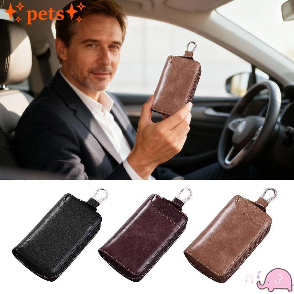 Porta-Chaves PETS1 , Bolsa De Armazenamento De Couro De Grande Capacidade , Chave Multifuncional , Mulheres E Homens