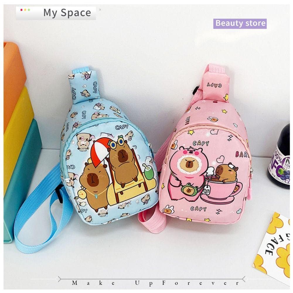 Minha Bolsa De Ombro , Peito Leve De Animal De Desenho Animado Crossbody De Nylon Capivara Para Crianças