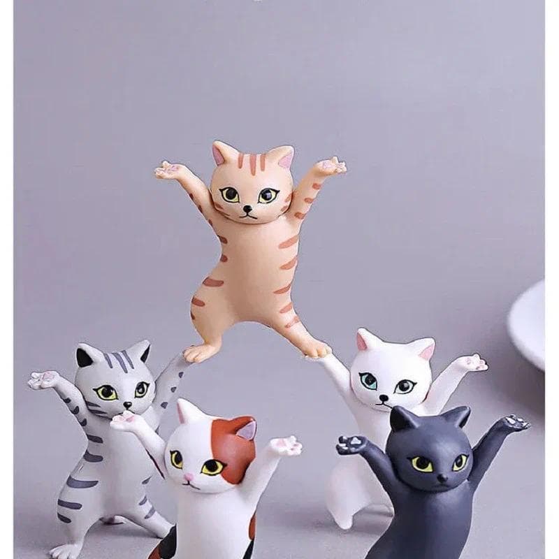 5 Peças Decoração Encantadora De Casa De Gato , Ornamento De Dança De Mão Fofa Japonesa