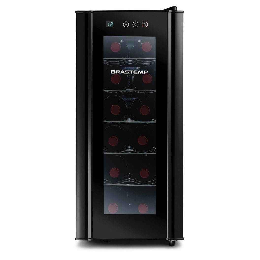Adega Brastemp 12 Garrafas Iluminação Led com Painel Eletrônico Preto BZC12BE