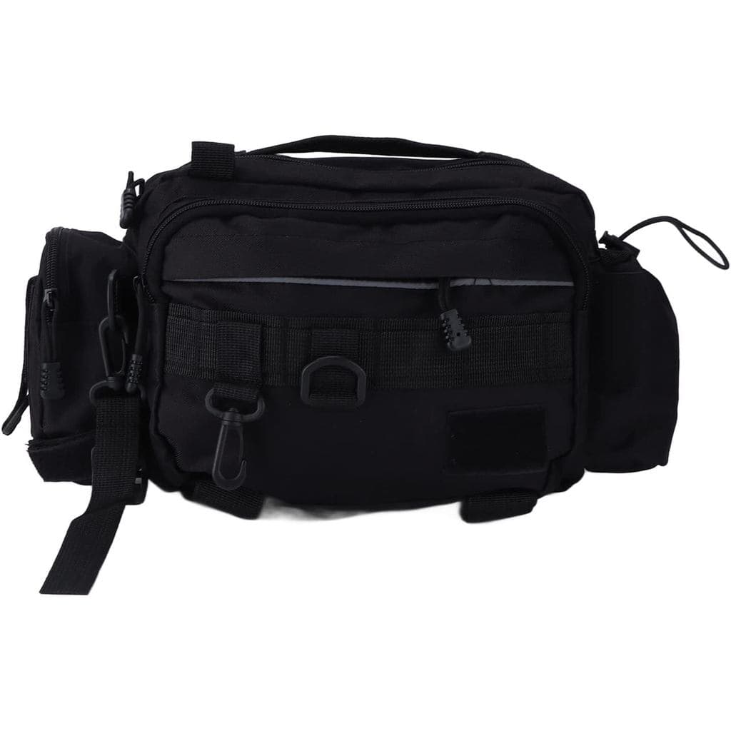 Bolsa de Pesca Tyenaza, Mochila de Nylon 600D para Equipamentos de Pesca com Cinto de Cintura para Ciclismo ao Ar Livre