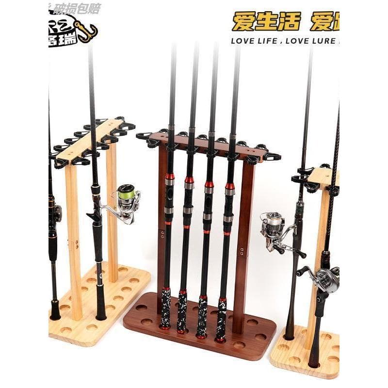 Rack de exibição de armazenamento doméstico Vertical fixo isca vara rack suprimentos de pesca rack de armazenamento de m