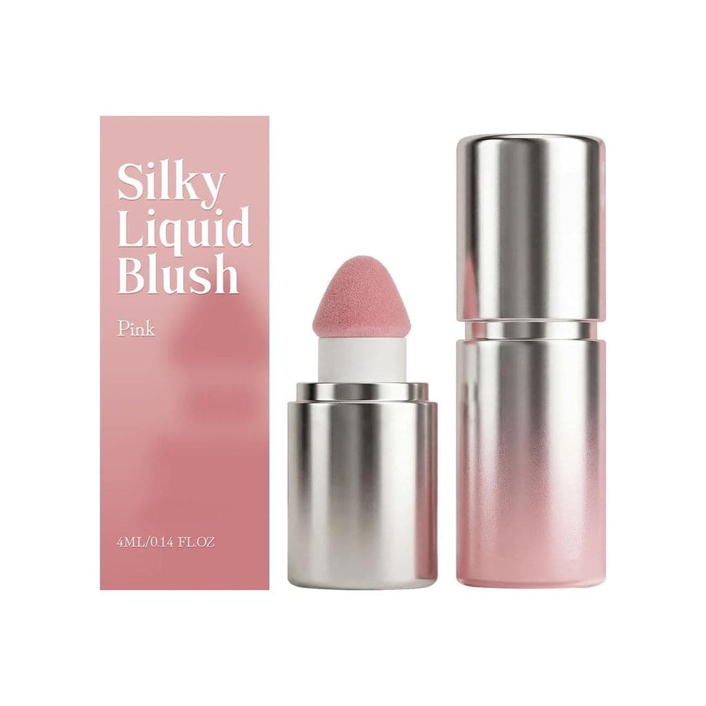 Iwawa Liquid Blush, Iwawa Puffy Liquid Blush - Blush líquido com textura cremosa e ponta de esponja, blush nude mate que