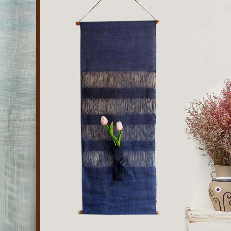 Lanyan estilo japonês estilo japonês Ramie decoração de parede quarto oco grande parede pendurado decoração Interior fre