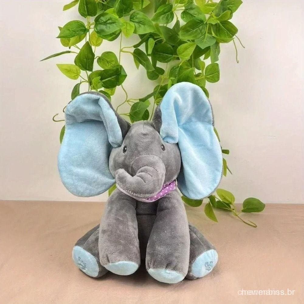 Elefante Invisível CORDELL Brinquedo de Pelúcia Musical Eletrônico com Orelhas Móveis