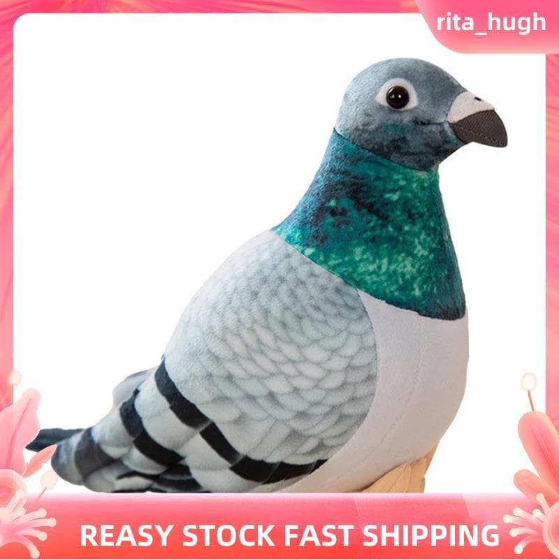 Pássaro Brinquedo De Pelúcia Simulação Pombo Bonito Animal Boneca Fotografia Adereços Decoração Para Casa Presente
