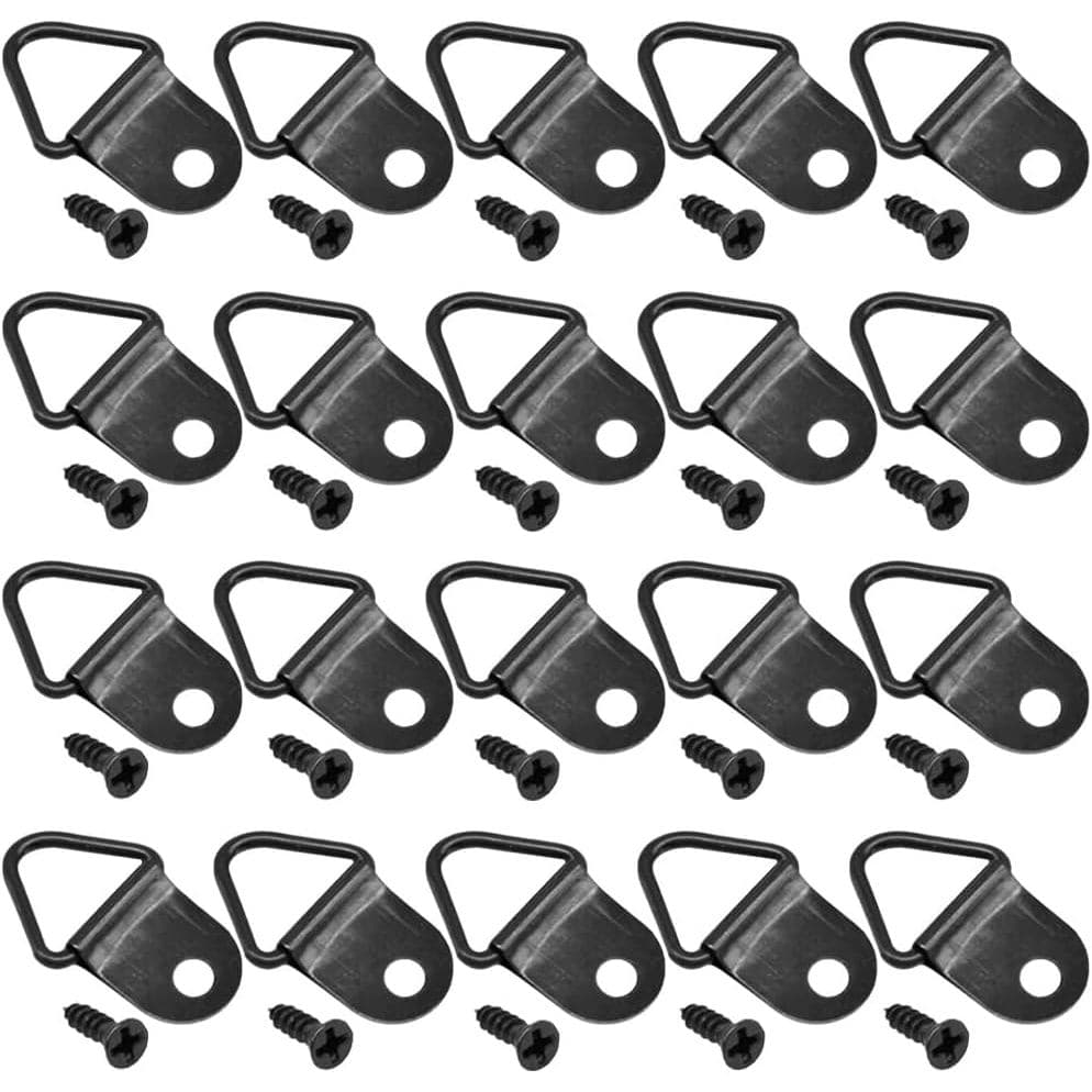 100 Peças de Ganchos para Pendurar Quadros, Anéis D Pequenos de 22mm com Furo Único, Ganchos Triangulares para Pendurar