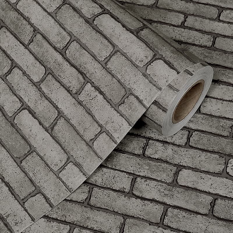 Papel de parede de tijolo de imitação retrô chinês pvc papel de parede autoadesivo decoração de loja fundo Surround excl