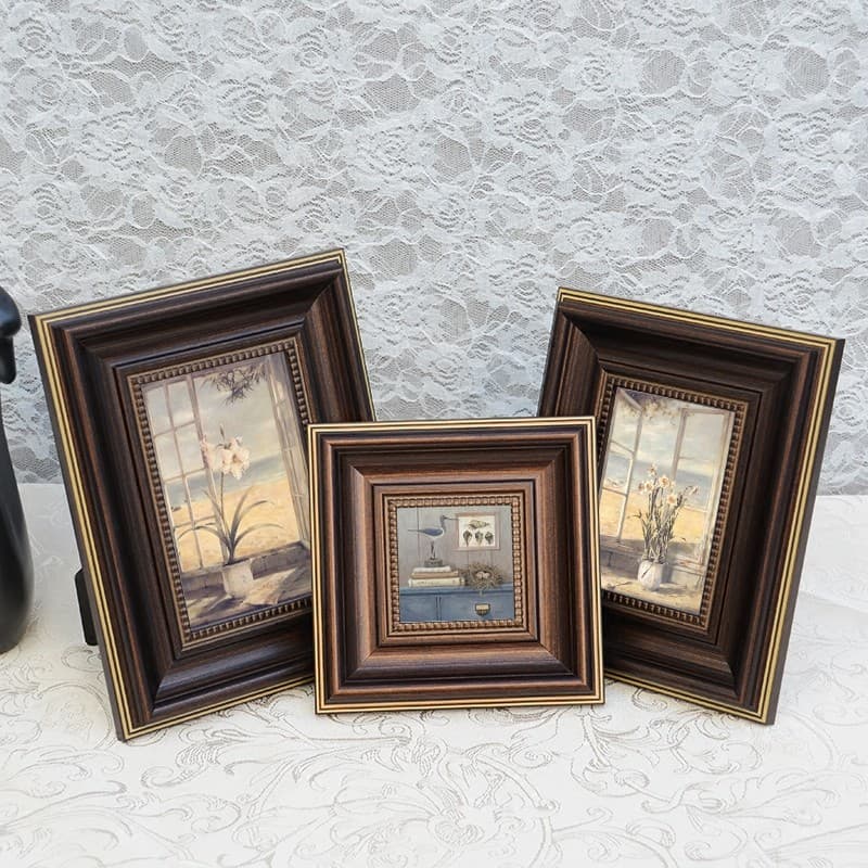 Conjunto de moldura de foto estilo europeu criativo 20/23/27/33/40cm porta-retratos pendurado na parede moldura de foto