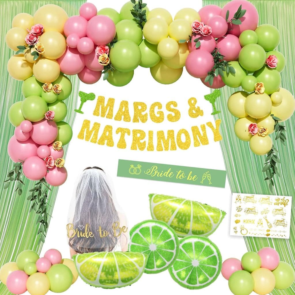 Decoração para Festa de Despedida de Solteira com Tema Margarita e Casamento, Artigos para Festa de Despedida de Solteir