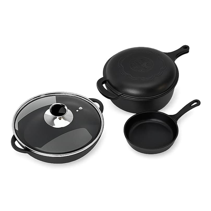 Conjunto Multiuso Mineiro 3pcs Ferro Fundido Panela Mineira