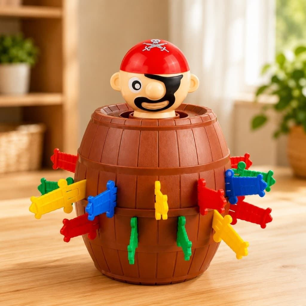 Brinquedo Jogo Pirata Salto 16 Espadas Divertido Educativo Crianças Presente Bau Espada