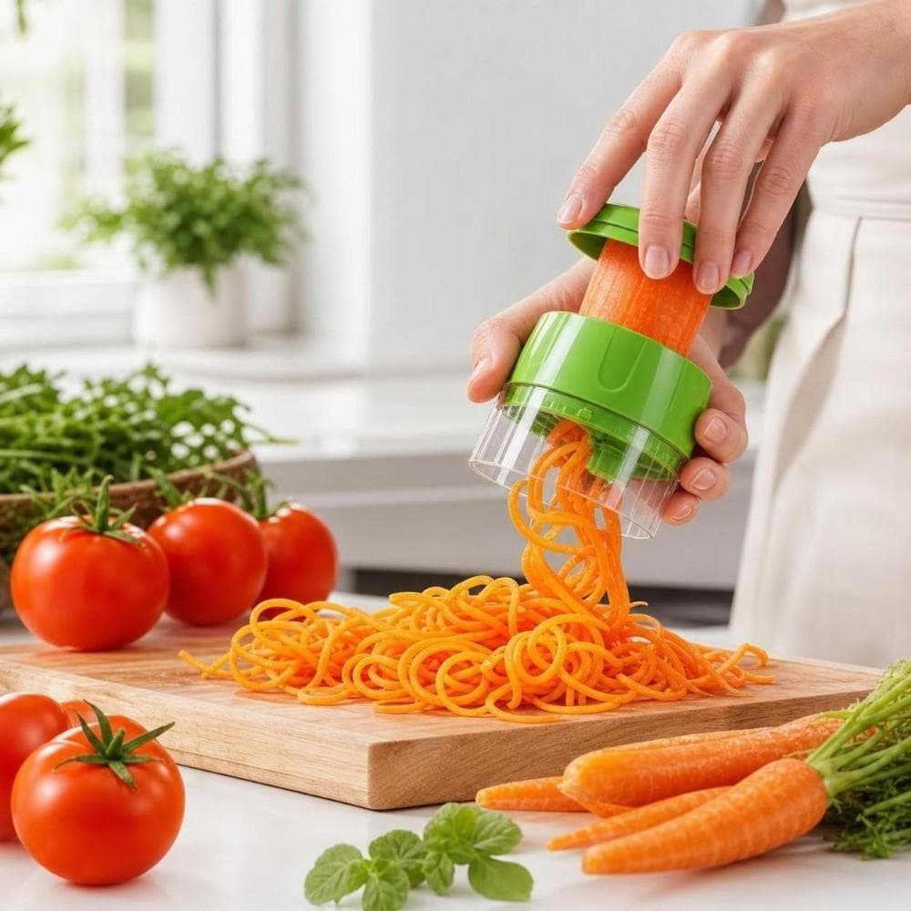 Fatiador Espiral De Frutas , De Vegetais Portátil Ajustável , Espiralizador De Alimentos Multifuncional Fácil De Limpar