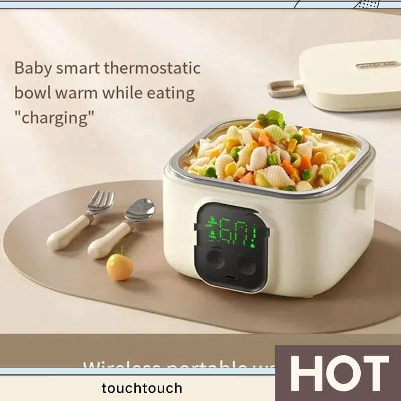 Aquecimento Sem Água Recarregável Caixa De Almoço Elétrico 500ML Display LCD Fio Portátil touchtouch1 . br