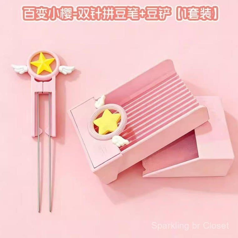Ferramentas de Contas de Cardcaptor Sakura - Varinha Mágica, Pá de Contas e Pinça, Ferramentas Artesanais PCXF