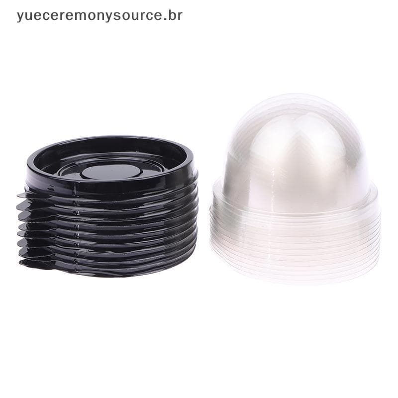 # yuece 10 Peças De Plástico Transparente Mini Caixas De Cupcake Muffin Pod Cúpula Recipiente Caixa Para Casamento Anive