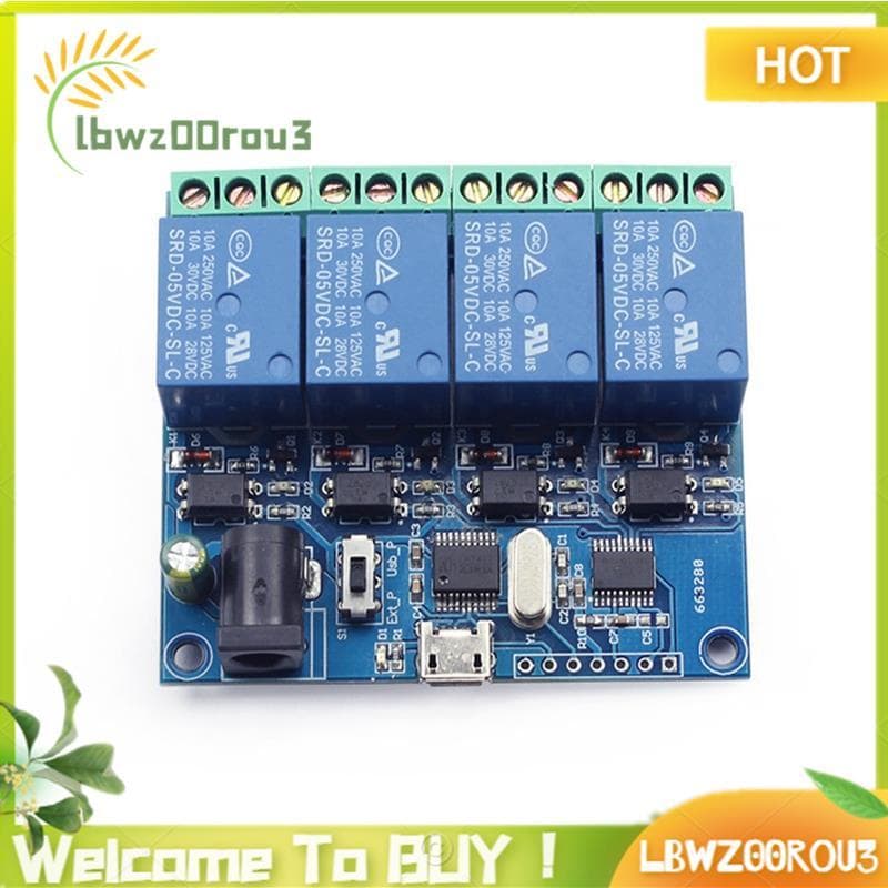 Relé De Controle Inteligente Módulo De USB De 4 Canais LCUS-4 Interruptor 5V