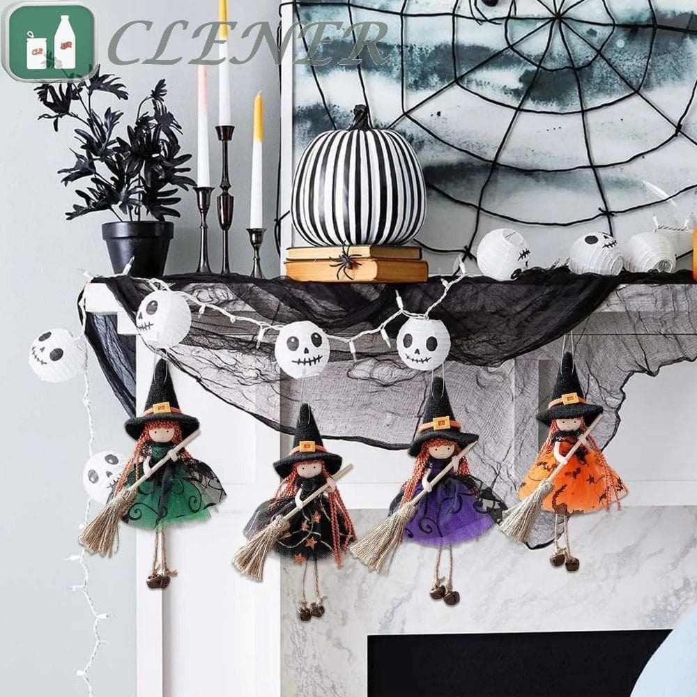 Mais Limpo Vassoura Menina Anjo Pingente , Sino Pendurado Pé Halloween Bruxa Bonecas , Brinquedo Do Miúdo Bonito Decoraç