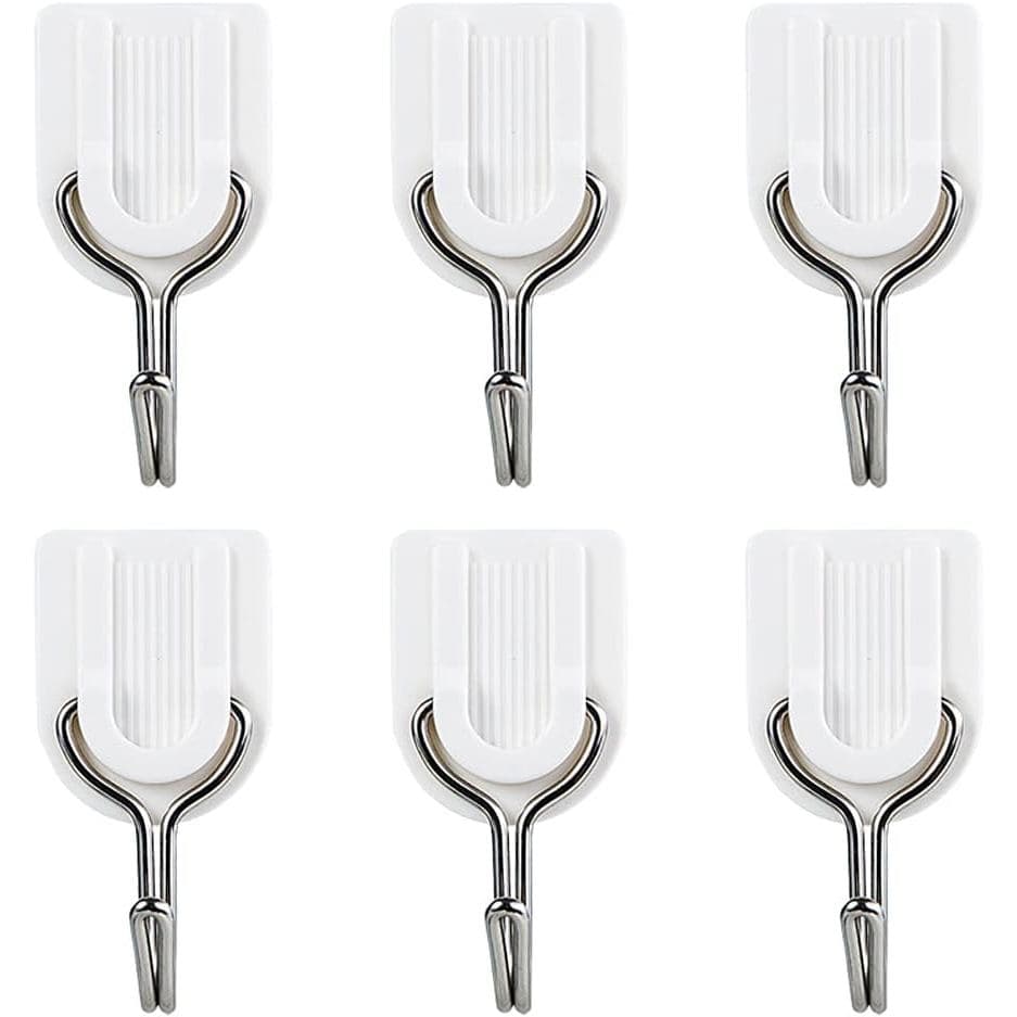 Conjunto de 6 peças de suporte para toalhas Mr.S Store, cabide de porta de plástico, suporte para chapéus autoadesivo, p