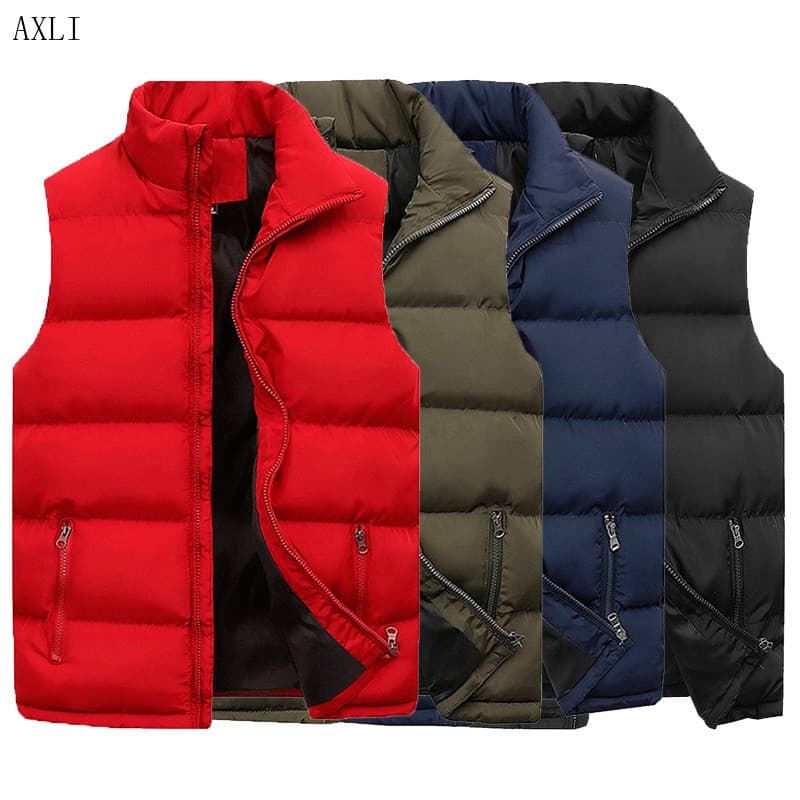 Colete Masculino, Nova Jaqueta Masculina, Jaquetas Sem Mangas Quentes para Outono, Casual de Inverno, Tamanho Grande PFJ