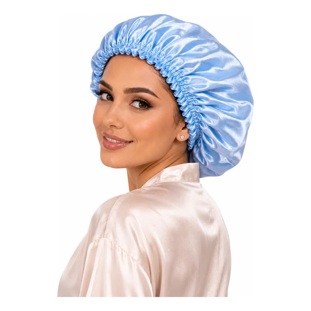 Touca De Cetim Anti-frizz Hidratação Macia Toca Seda Dormir