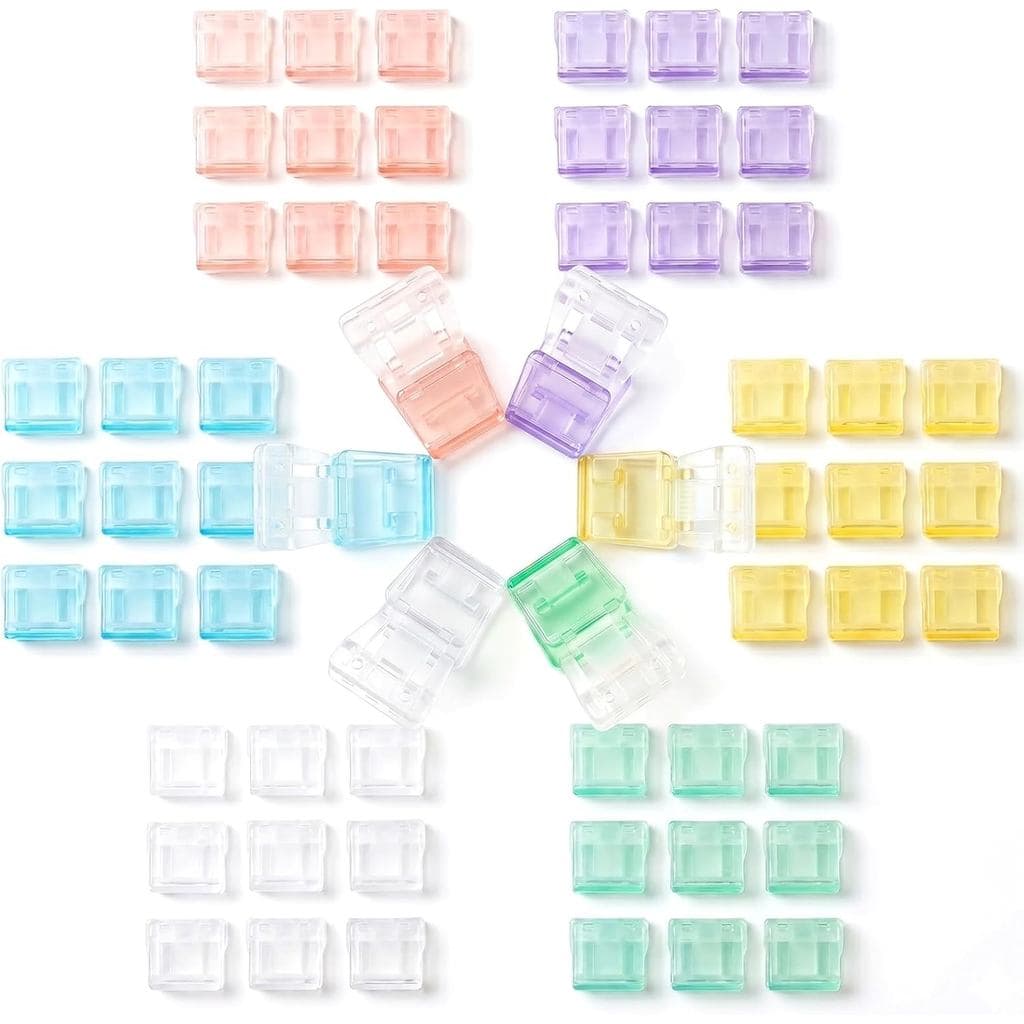 60 clipes de papel coloridos, clipes de plástico para encadernação |   Fixadores de papel reutilizáveis e sem danos supo