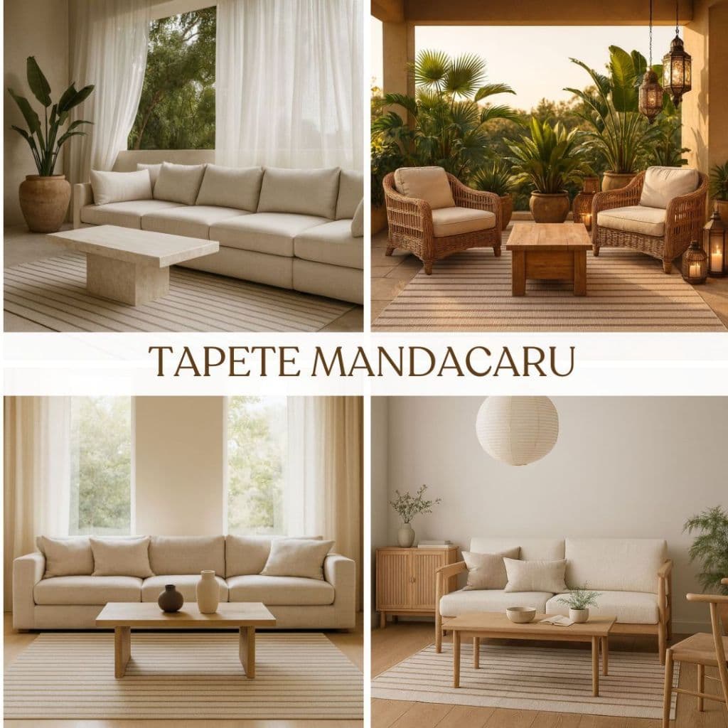 Tapete Mandacaru 1,40mX2,00m de Sala Algodão Decorativo Nude Top