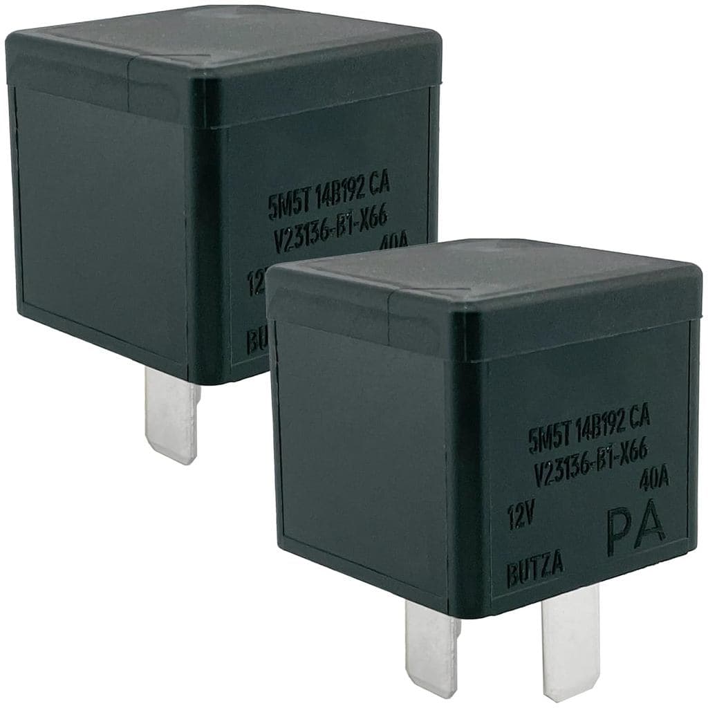 Conjunto de 2 Relés V23136-B1-X66 5M5T 14B192 CA – Relés Automotivos SPST de 40A 12VDC com 4 Pinos – Compatível com Asto