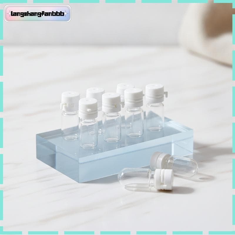 [LANGB] Mini Garrafas De Vidro Vazias Para Viagem , 10 Peças , À Prova De Vazamento , Transparente , Portátil , Recarreg