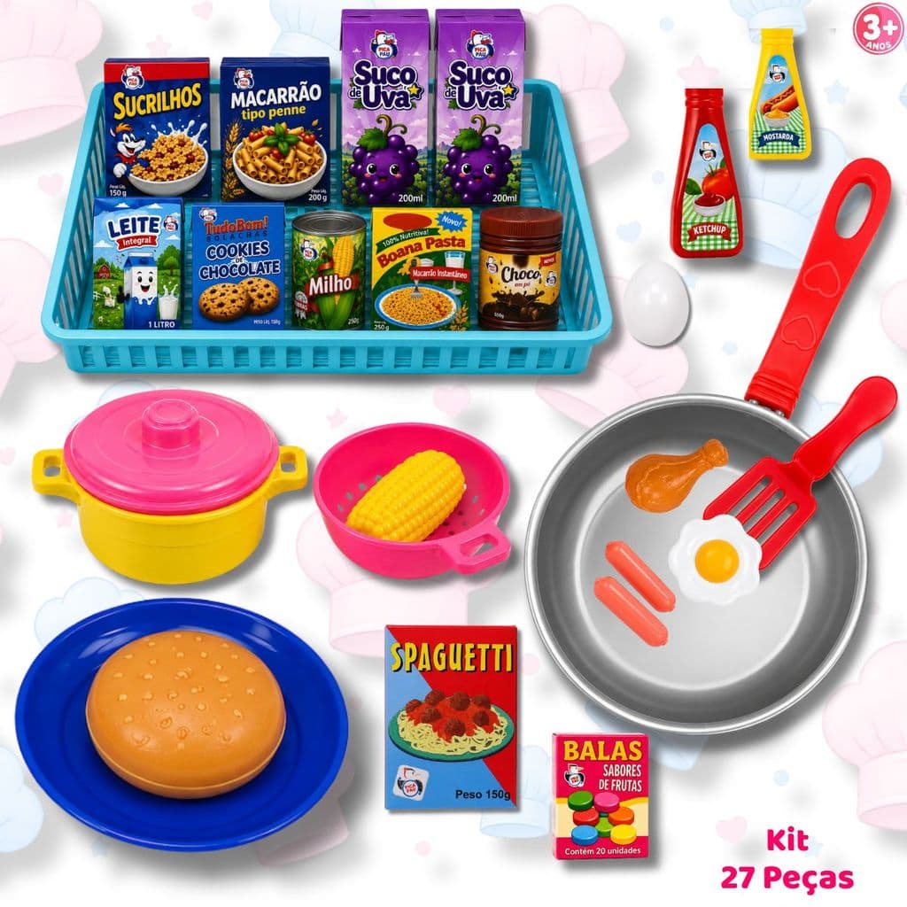 Kit Pequeno Chef – Mercado & Cozinha 36 Peças