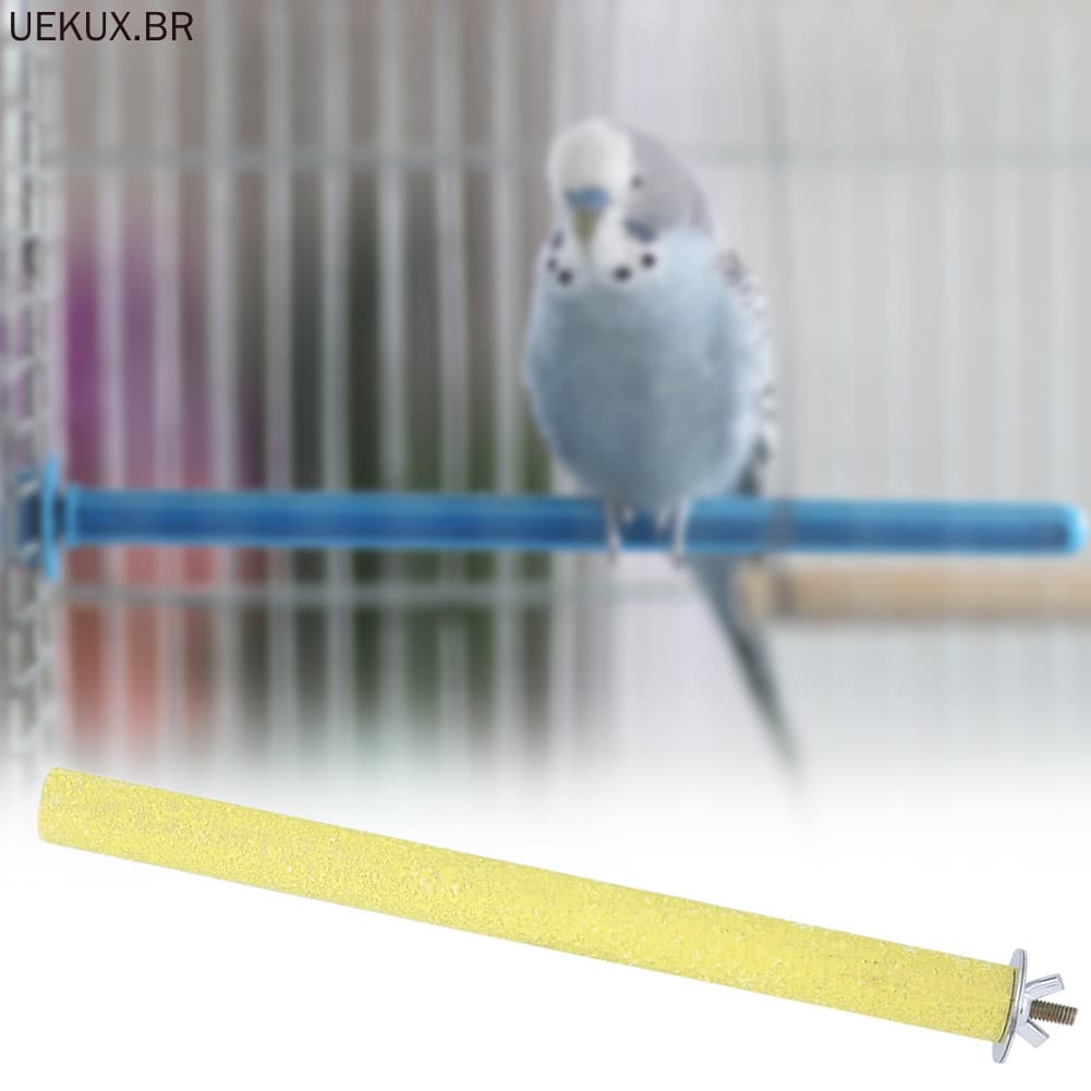Pássaros Papagaios Poleiro Mascar Brinquedo Barra De Pé Ferramenta Moagem Animais De Estimação Brinquedos Para Gaiola 2