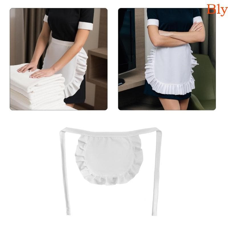 Bly Garçonete Empregada Cosplay Avental Cintura Traje Cozinhar Aventais Meio Cozinha Festa Favores Para Cafeteria Res