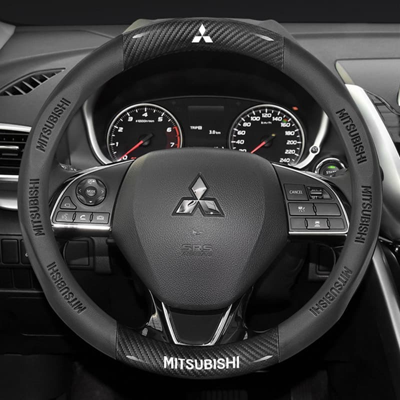 Capa de volante de carro para Mitsubishi Asx Outlander Xl 3 Lancer Pajero 4, capa de volante de couro, capa de guidão.