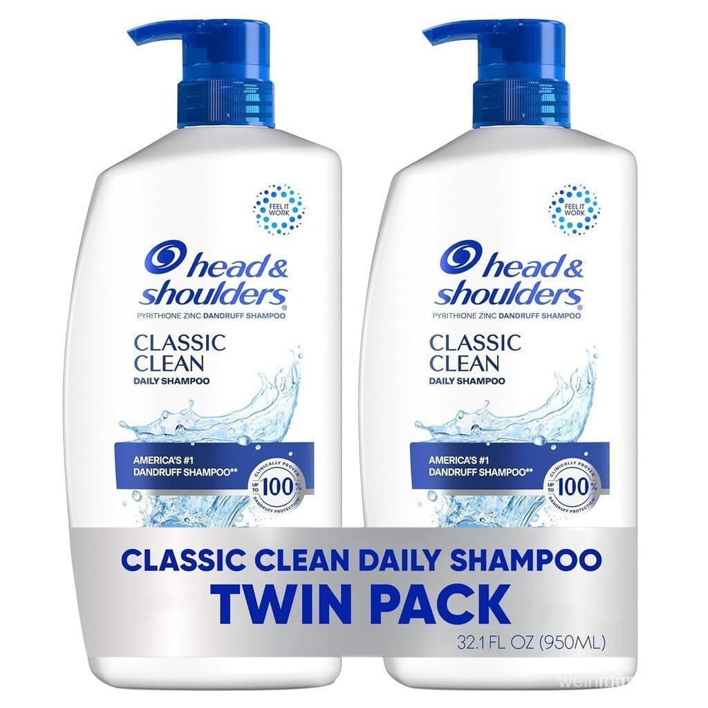 Shampoo Anticaspa Clássico Head & Shoulders, para uso diário, sem parabenos, adequado para cabelos com coloração, 32,1 f
