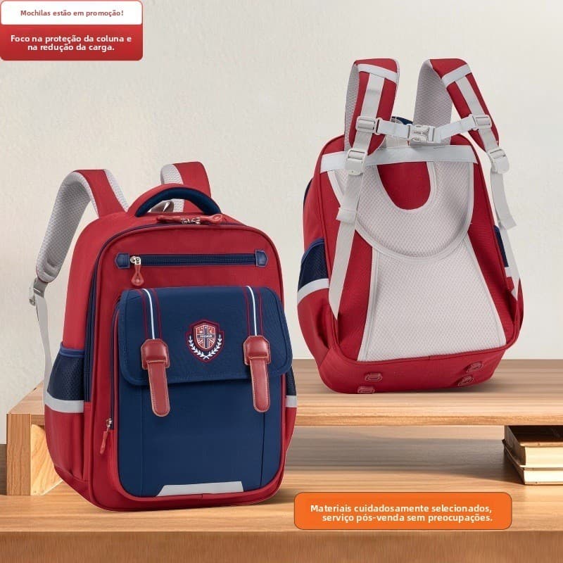 Mochila escolar ergonômica para crianças, mochila protetora da coluna vertebral para alunos do ensino fundamental, desig