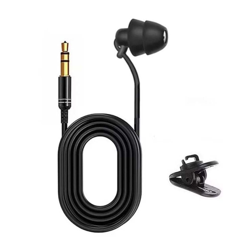Fones De Ouvido FTARLY Mono , Fone De Lado Único De Silicone Com Isolamento De Ruído Intra-Auricular De Linha Curta Plug