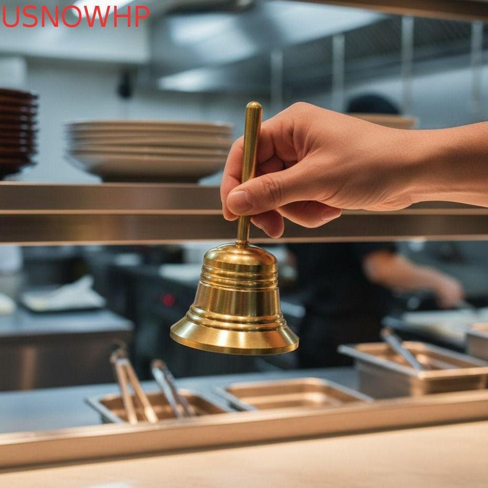 Sino De Mão USNOWHP , Com Chamada De Latão Sólido Produção De Som , Enfeites De Mesa De Vintage
