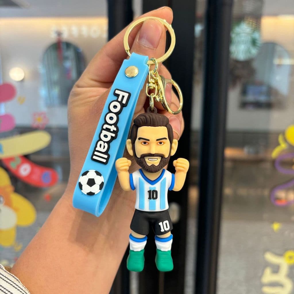 Chaveiro com modelo do personagem estrela da Copa do Mundo Messi, figura tridimensional requintada, Cristiano Ronaldo, p