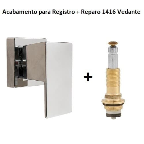 Acabamento Registro Banheiro ABS Padrao Deca 1/2 3/4 + Reparo Cabeçote Registro de Pressão