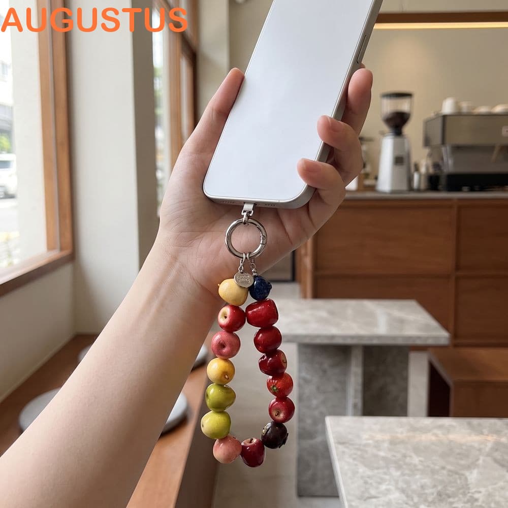Amuleto De Bolsa AUGUSTUS , Chaveiro Requintado De Contas De Frutas De Mirtilo , Corrente De Telefone Móvel Portátil De