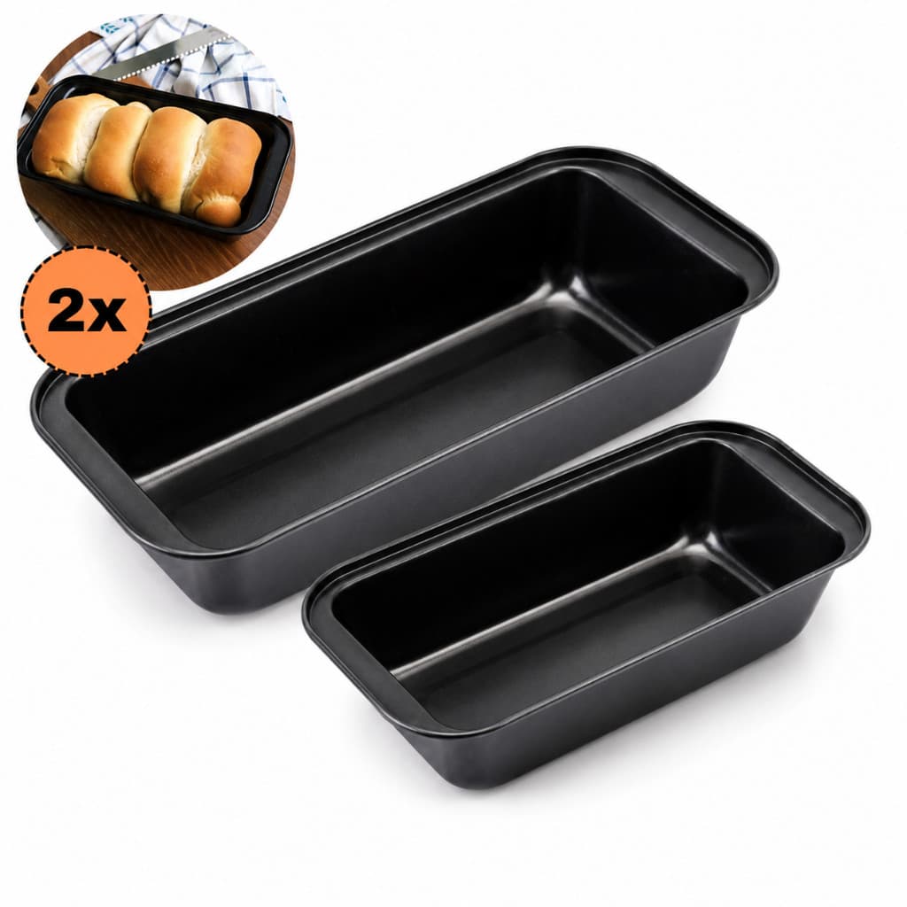Kit 2 Forma Assadeira De Pão Caseiro Antiaderente de Teflon