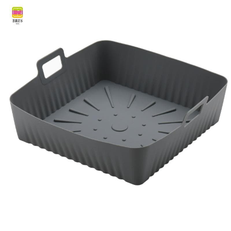23cm/9 Polegada Quadrado Grande Silicone Forros De Fritadeira De Ar Molde Para 6-8QT Reutilizável Airfryer Forno Assadei