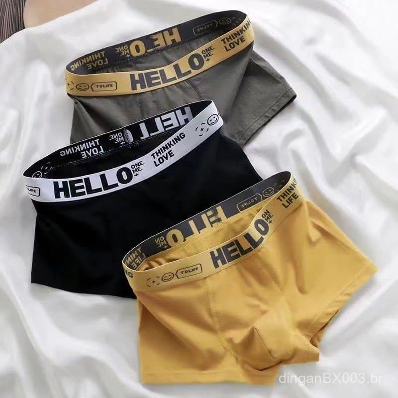 Roupa íntima masculina, cuecas boxer de cintura média confortáveis e respiráveis para homens 7.21 DLRG