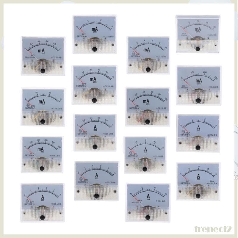 [Freneci2] 16 Modelos Medidor De Corrente AMP DC Analógico Amperímetro Painel Classe 2.5 Tempo De Resposta De Amortecime