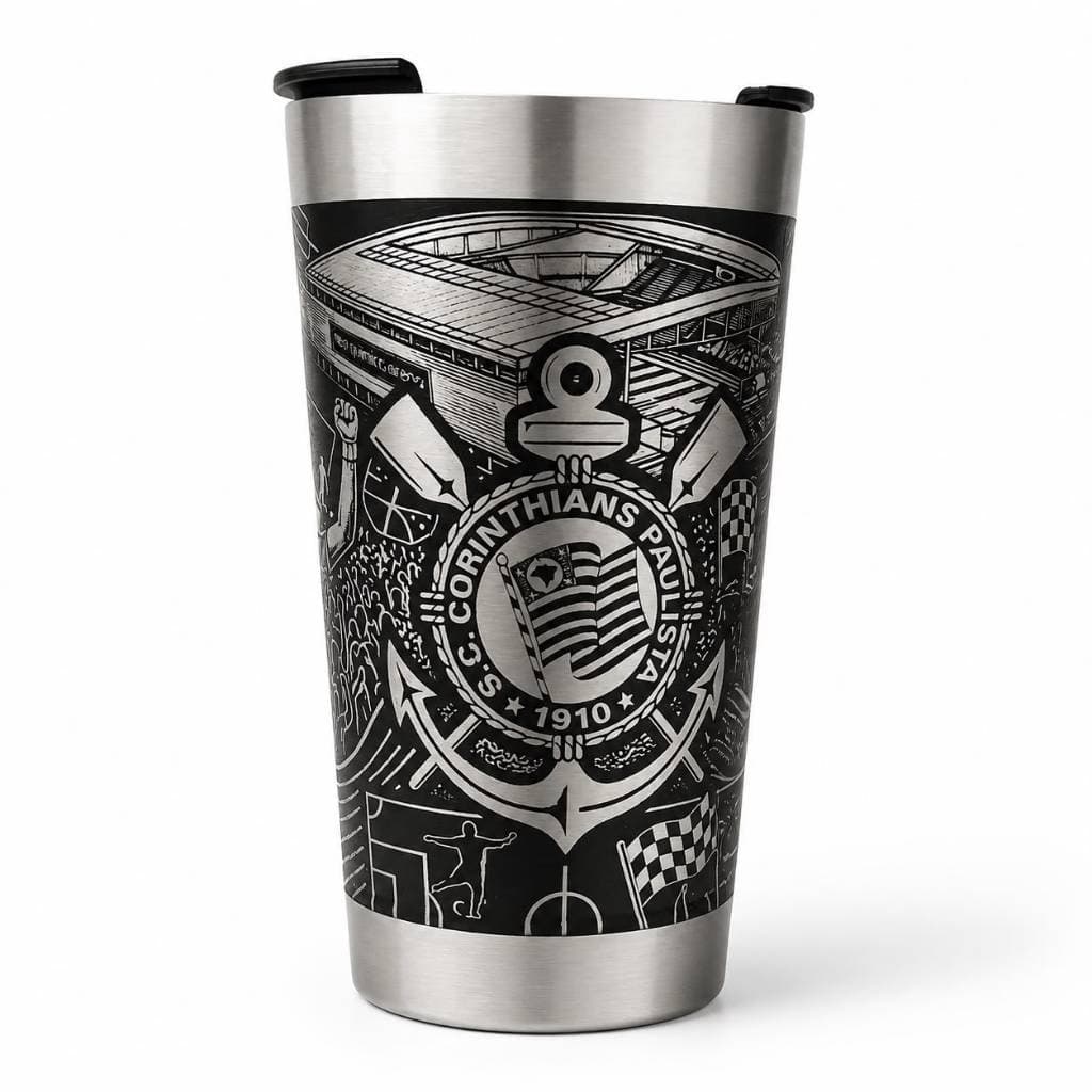 Copo Térmico 473Ml Personalização em 360 Graus CORINTHIANS Personalizado Time