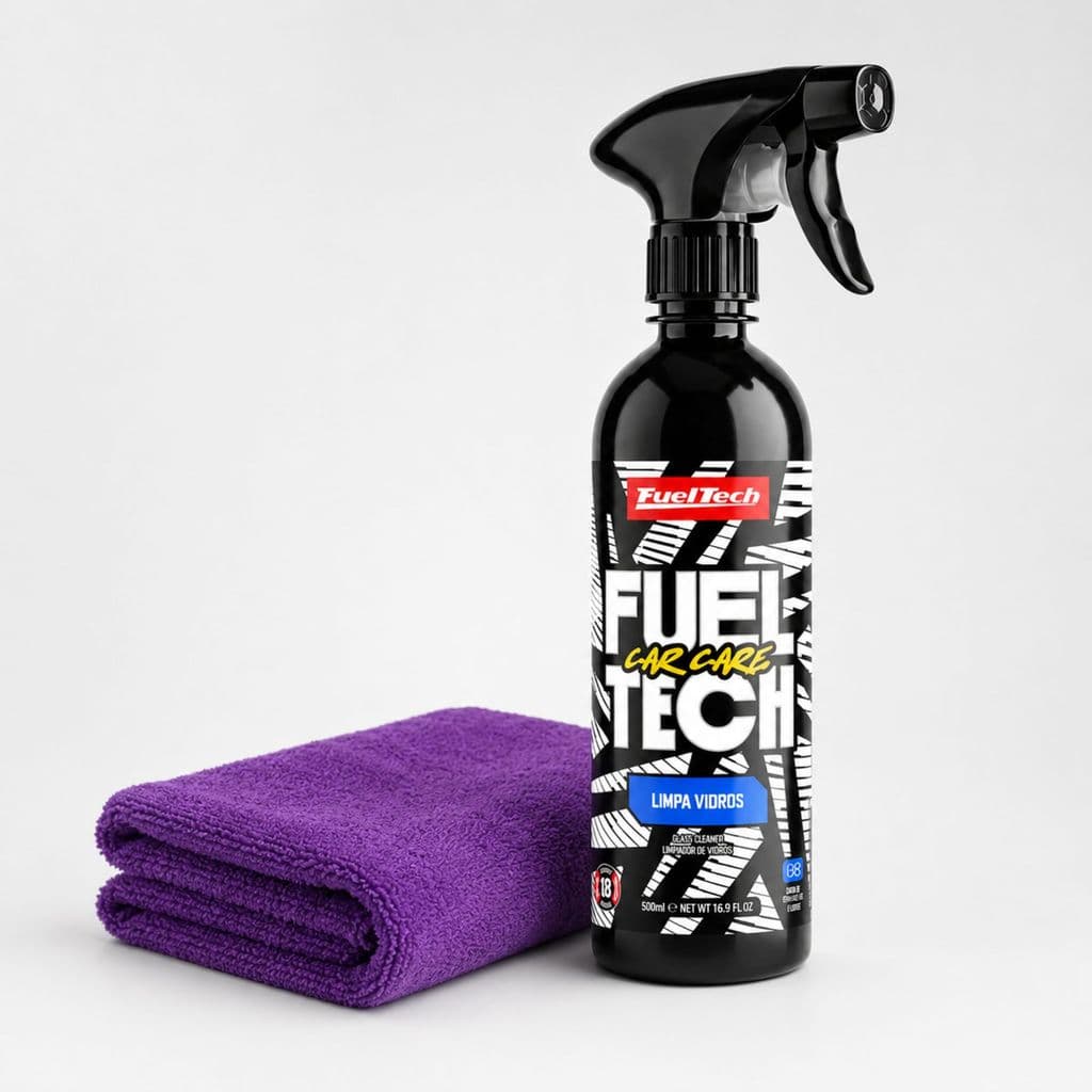 Limpa Vidros FuelTech 500ML + Pano Microfibra