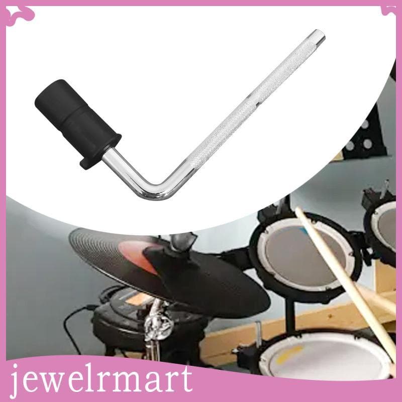 [Jewelrmart] Suporte Para Almofada De Bateria Eletrônica L Rod Braço De Montagem De Percussão Preto E Prata